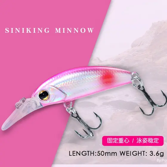 Dupladuoyu 1 Pcs 50mm 3.6g Mini Minnow Isca De Pesca Artificial Dura Com Ganchos De Alta Qualidade Crankbaits Equipament