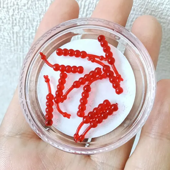 DUODUOYU 100 Pcs TPE Iscas De Pesca De Minhoca Biônica Macia 0.07g/20mm Mini Conjunto De Isca De Alto Desempenho Flutuan