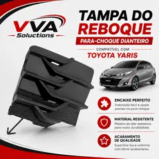 Tampa Reboque Parachoque Dianteiro Toyota Yaris 2018 2019 2020 2021 2022 2023 Preto