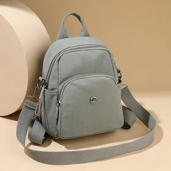Simples mochila feminina Oxford pano Mini pequena mochila de náilon três propósitos mochila feminina multifuncional leve