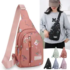 Bolsa de peito feminina mochila esportiva Casual ombro pequena bolsa de ombro leve crossbody lona 2024 novo estilo cross