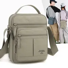 Bolsa de ombro masculina Casual, à prova d'água, grande capacidade, multicompartimento, bolsa mensageiro, estilo funcion