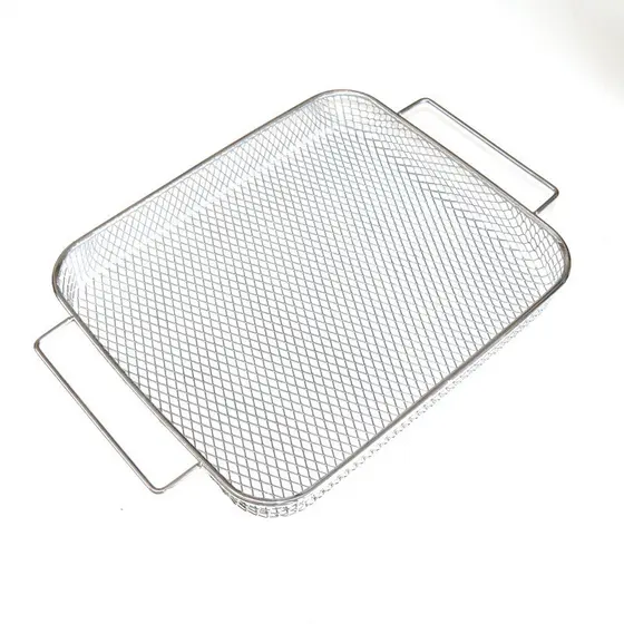 Forno elétrico Universal grill cesta de aço inoxidável grill malha quadrada grill cesta peixe grelhado malha churrasco f