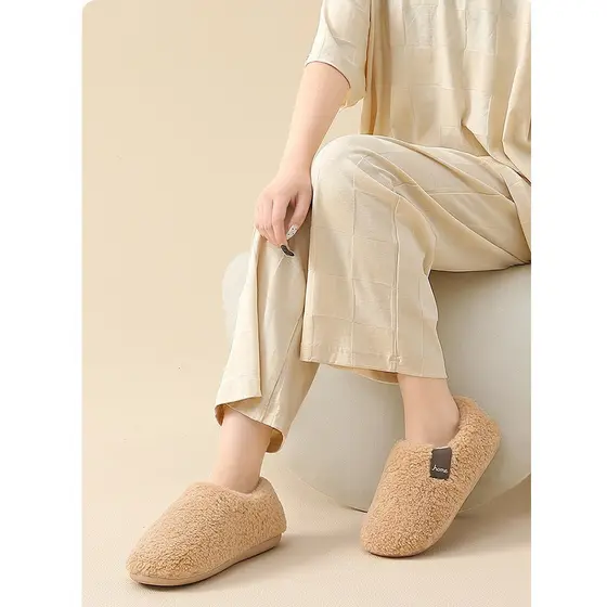 Frete grátis acima de 2 frete grátis sapatos de algodão de salto feminino inverno interior antiderrapante quente sola ma