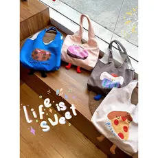 Lanches bonitos pequeno pé colete saco de compras engraçado ins saco de lona literário All-Match estudante sacola bolsa