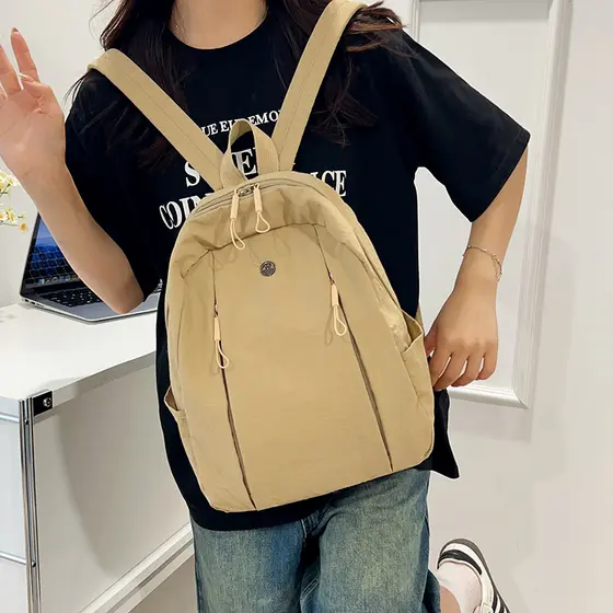 Casual novo estilo moda mochila impermeável simples grande capacidade Commuter mochila leve All-Match passeio mochila de