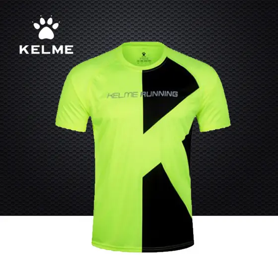 KELME KELME Camiseta esportiva de manga curta masculina absorvente de suor de secagem rápida para corrida curta-
