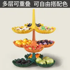 Prato de frutas de plástico de luxo com luz nórdica, compartimento para frutas secas, influenciador, lanche, sala de est
