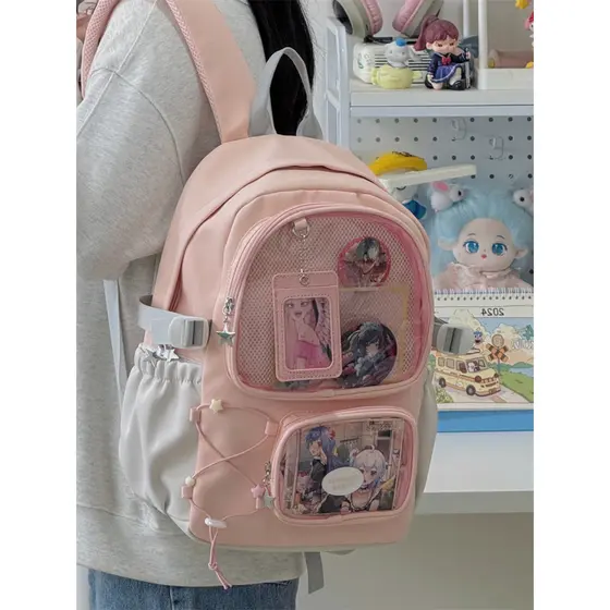 2025 novo estilo Street Wear moda All-Match mochila feminina Casual Commuter mochila de viagem estudante saco de escola