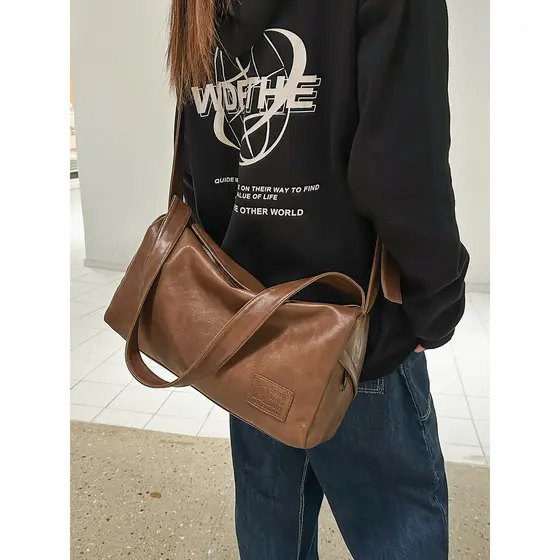 Retro estilo Meradian locomotiva saco do mensageiro feminino High-End Outing grande capacidade casal Commuter saco único