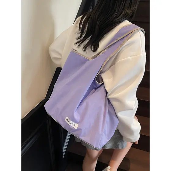 Bolsa Tote Original de grande capacidade 2025, sensação de alta qualidade, não-colisão, leve, bolsa de lona, sensação so