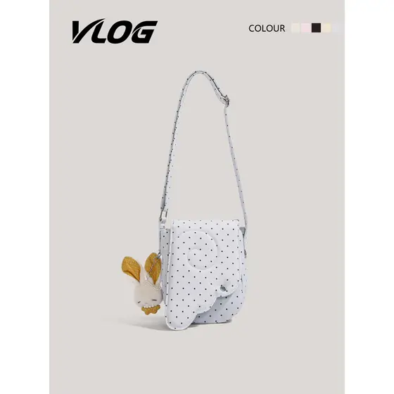 VLOG bonito asas bolinhas saco do telefone móvel coreano menina viagem compras ombro saco do mensageiro feminino leve pe