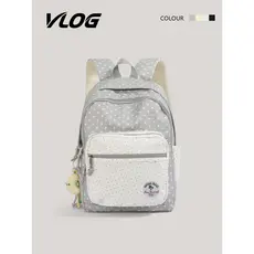 VLOG mochila escolar estampada de alto valor, mochila feminina para estudantes do ensino médio, estudantes do ensino méd