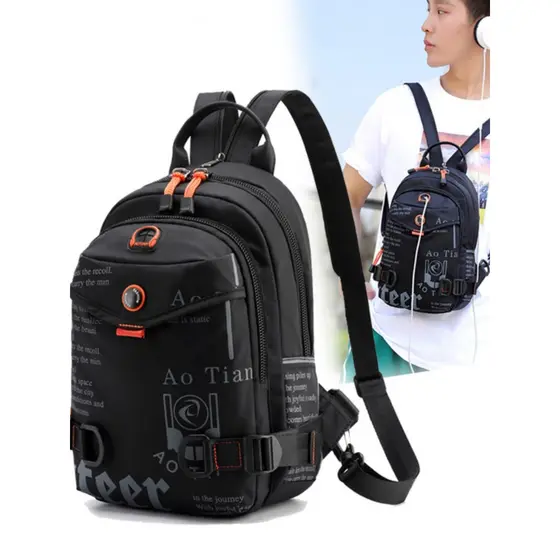 Casual leve Mini pequena mochila das mulheres dos homens ins na moda viagem ao ar livre Cross-corpo peito volta mochila
