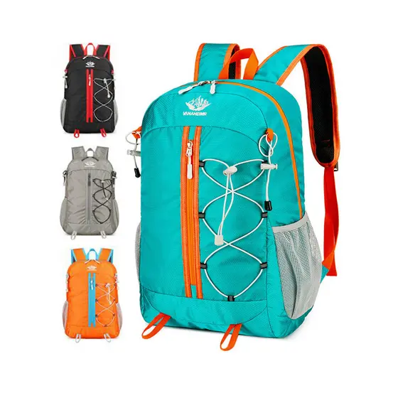 Saco de pele Ultra-leve portátil impermeável dobrável mochila de viagem feminino masculino mochila esportes ao ar livre