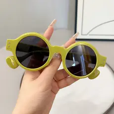 Óculos de sol redondos da moda para tiro de rua, rosto redondo, Anti-ultravioleta, feminino, sentimento de alta qualidad