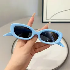 Óculos de sol da moda para tiro de rua, rosto redondo, Anti-ultravioleta, feminino, sentimento de alta qualidade, influe
