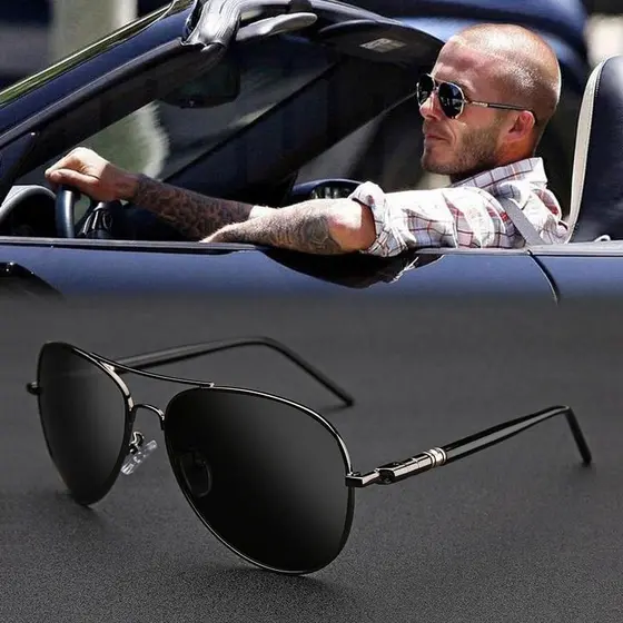 2024 clássico masculino polarizado óculos de sol moda na moda único motorista óculos de condução sapo Retro óculos de so