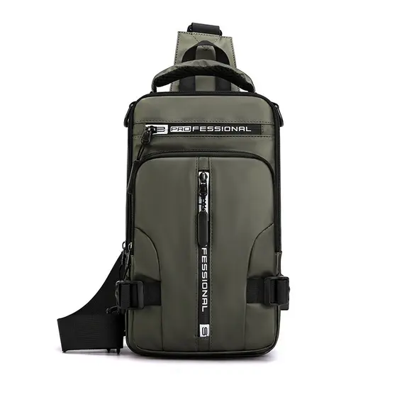 Novo saco de peito multifuncional masculino esportes ao ar livre moda na moda Casual de um ombro saco do mensageiro moch