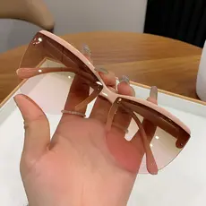 Óculos de sol feminino Anti-ultravioleta rosto redondo grande quadro óculos de sol 2024 novo estilo rosto grande mais ma