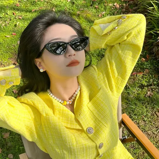 Óculos de sol feminino 2022 novo estilo moda olhos masculino óculos de sol rosto redondo Anti-ultravioleta óculos de con