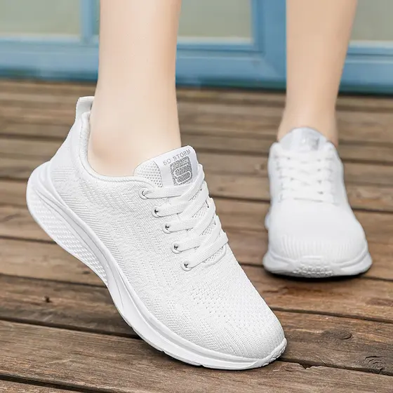Beamon sapatos femininos outono sapatos esportivos tênis de corrida feminino leve sapatos brancos estudante respirável m