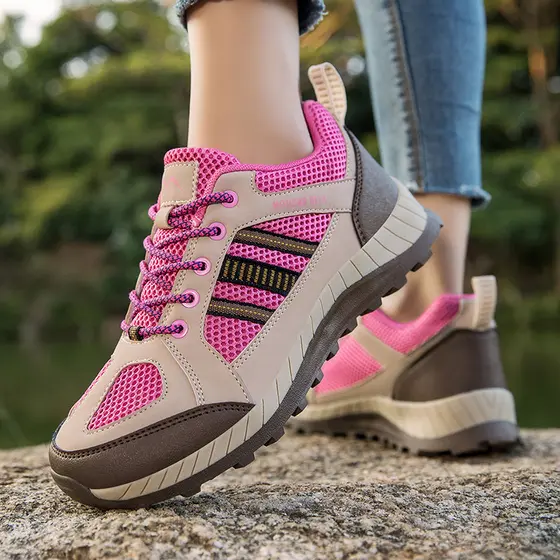 W inverno sapatos femininos caminhadas ao ar livre sapatos antiderrapante absorção de choque resistente ao desgaste leve