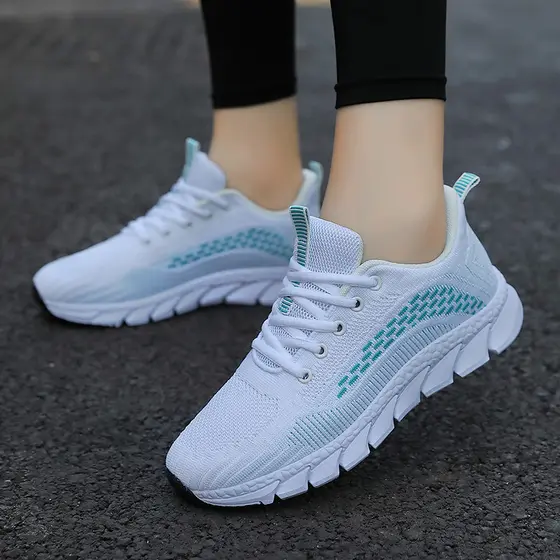 Beaimeng sapatos femininos primavera sapatos esportivos malha respirável tênis de corrida Ultra-leve sola macia senhoras