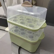Zhigao ovo vaporizador doméstico caldeira de ovo multifuncional dupla camada pequena sopa de ovo cozido no vapor não aut
