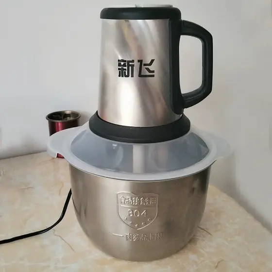 5L moedor de carne doméstico elétrico aço inoxidável moedor carne macarrão batedor alho pimenta máquina cozinha utensíli