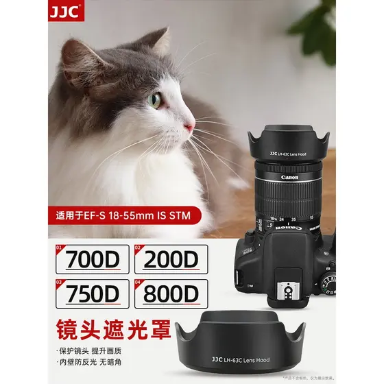 JJC Adequado para Canon RF 14-30/EF-S 18-55mm STM/RF-S 24-50 Capa de lente R50V R8 200D 90D 850D Preto Branco Substituir
