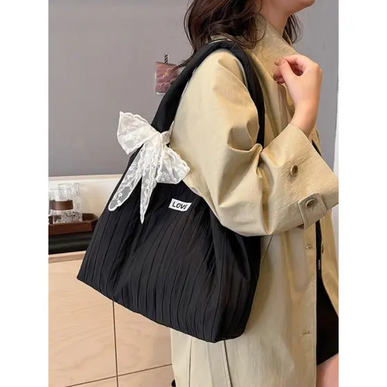 2025 novo estilo na moda INS bolsa feminina bolsa de ombro Casual bolsa feminina grande capacidade axilas sacola cor sól