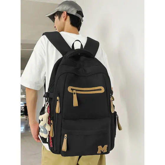 Nova mochila feminina luz de viagem moda masculina feminina estudante universitário grande capacidade viagem computador