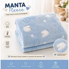 Manta Fleece Bebê Macia e Confortável | Cobertor Infantil para Berço, Carrinho e Maternidade