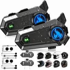 Intercomunicador Capacete Moto X3 PRO Bluetooth 6.0 1000m IP67 Som HD À Prova D'água 1000mAh
