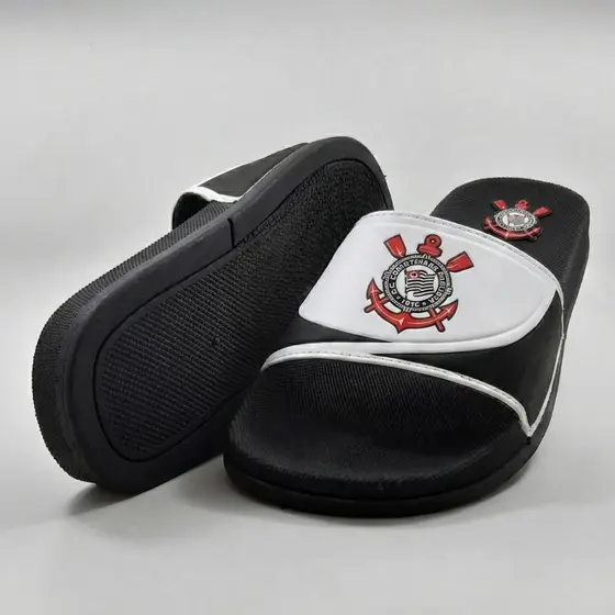 Chinelo Masculino Slide Confort Corinthians Timão Lançamento