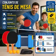 Kit Tênis de Mesa Infantil: Rede + Raquete | Iniciante | Opções: Rede, Raquete ou Kit Completo