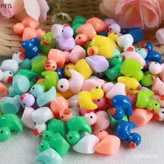 PFG 50 Peças Patos Decoração De Mesa De Resina Em Miniatura Estatuetas Fofas Acessórios De Jardim De Fadas Casa De Bonec