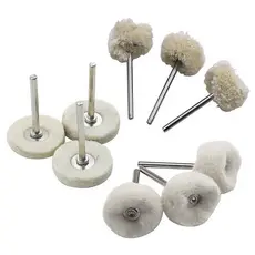 10 Pçs Feltro Abrasivo Rebolo 3mm Haste Fio De Algodão Polimento Mini Escova Para Dremel Ferramentas Rotativas