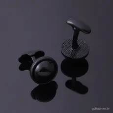 Moda Preto Quadrado Circular Abotoaduras Simples Retro Metal Manga Masculina Studs Acessório Presente