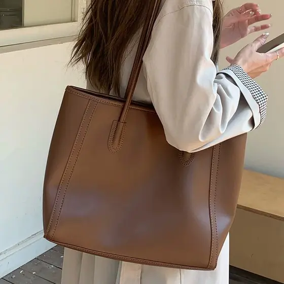 Retro saco de grande capacidade 2026 novo estilo outono inverno versão coreana moda All-Match um ombro sacola trabalho