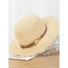 Chapéu de palha à beira-mar feminino novo estilo influenciador protetor solar chapéu de sol viagem praia chapéu de sol c