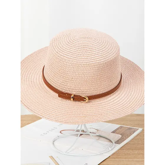 Verão novo estilo chapéu de sol aba grande chapéu de palha das mulheres dos homens casais primavera verão praia chapéu d