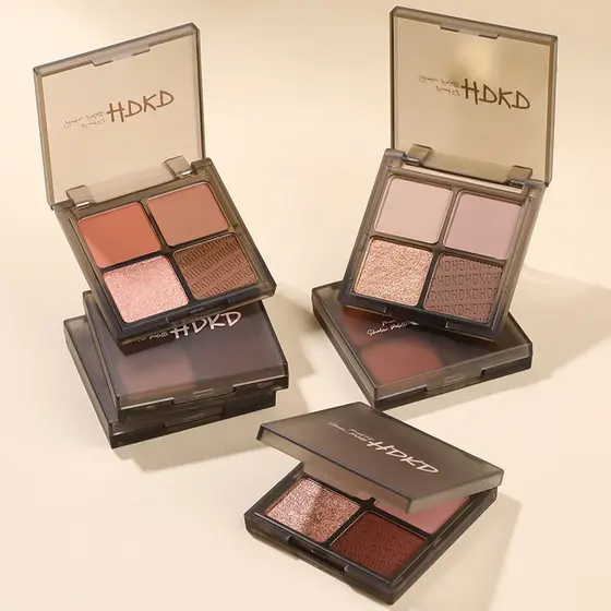 HDKD novo estilo de sombra de quatro cores paleta abrangente ins barato estudante perolado fosco brilho à prova dwaterpr