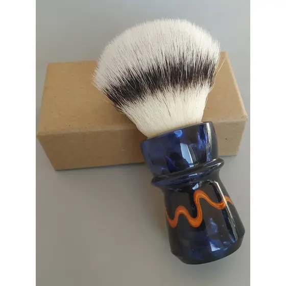 Disa Men CN6 Escova de barbear macia de alta elasticidade com cabo de resina relâmpago Escova de barba Escova de espuma 