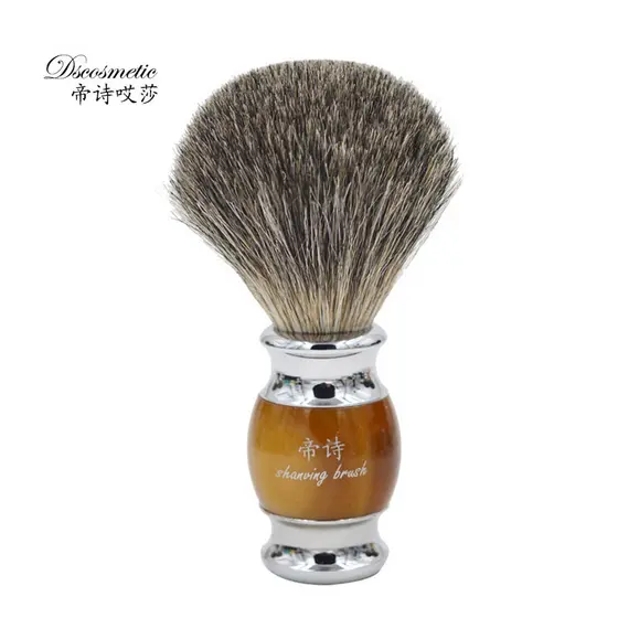 Puro texugo cabelo antiquado masculino escova de barbear escova de cabelo de barbear escova de espuma escova de barba ca
