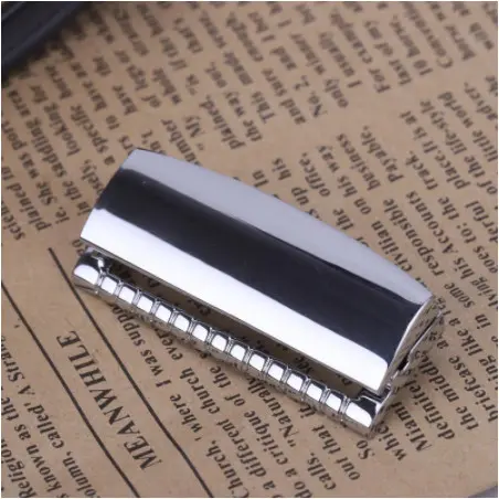 YAQI cabeça de barbear de segurança cromada de lâmina única masculina, acessórios de barbear Manual, lavagem de presente