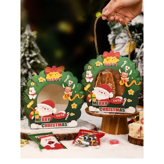 Saco de embalagem de doces de natal floco de neve biscoitos crocantes Soufflé Nougat lanche saco de embalagem de present