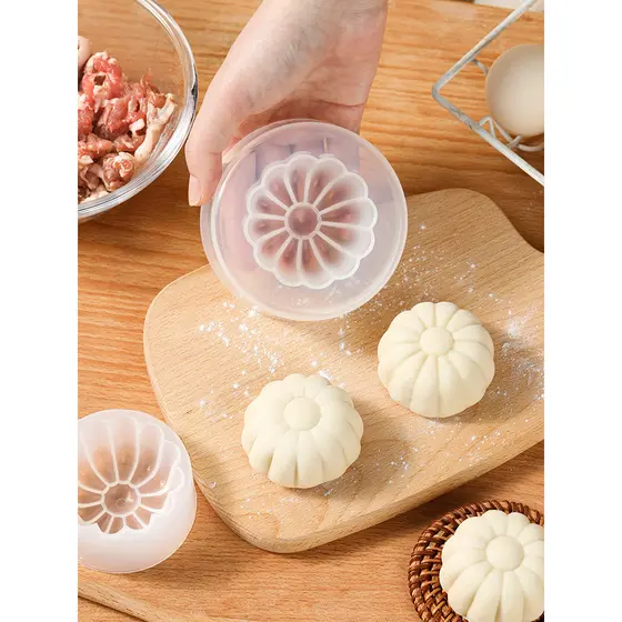 Baozi molde novo estilo doméstico feito à mão pão cozido no vapor Mooncake Xiaolongbao ferramenta de moldagem especial