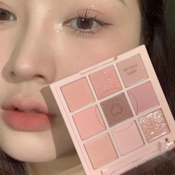 Irmã Cheng Recomendado!Novo produto paleta de sombras amor de nove cores baixa saturação paleta de pêssego cor terra bar